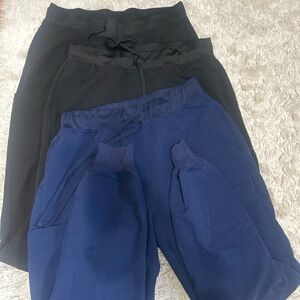 Set of 3 Mandala high waisted scrub joggers